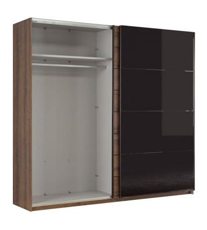 Шкаф-купе JWS928E4 Jawa Forte дуб темный / черный глянец